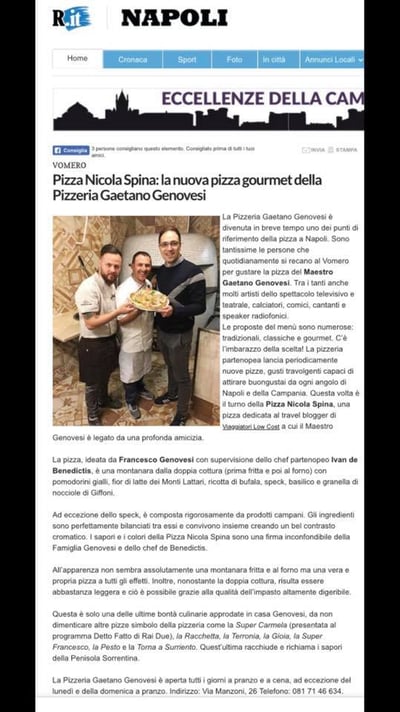La nuova pizza gourmet